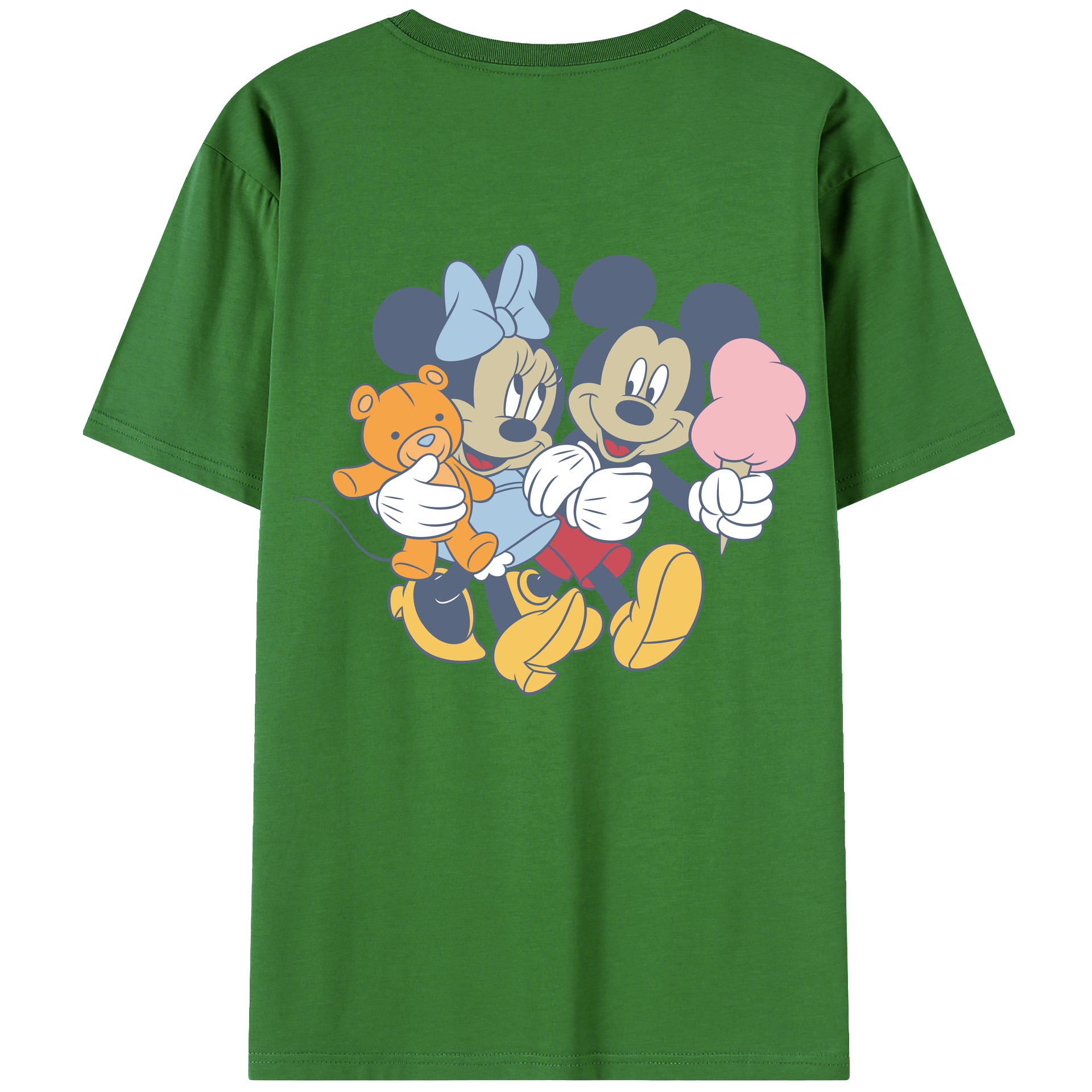 （画像用） ミッキーマウス Mickey Mouse レディース半袖Tシャツ(バックプリント)